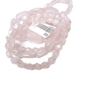 NWT Pale Pink Stretchy Stack  Bracelets Faux Crystal Pretty! 🌸